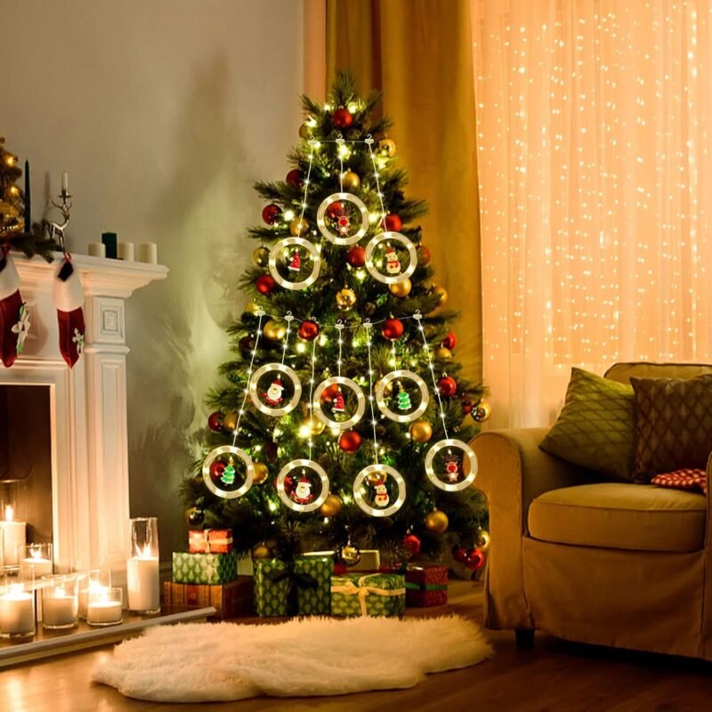 Girlianda-užuolaida su figūrėlėmis, 120 LED, šiltai balta - Image 3