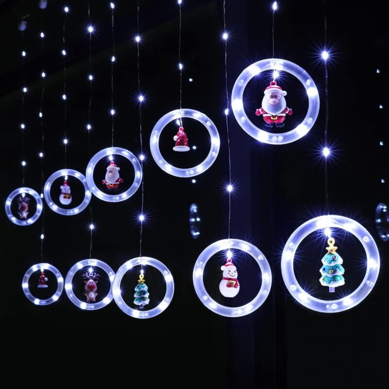 Girlianda-užuolaida su figūrėlėmis, 120 LED, šaltai balta - Image 2