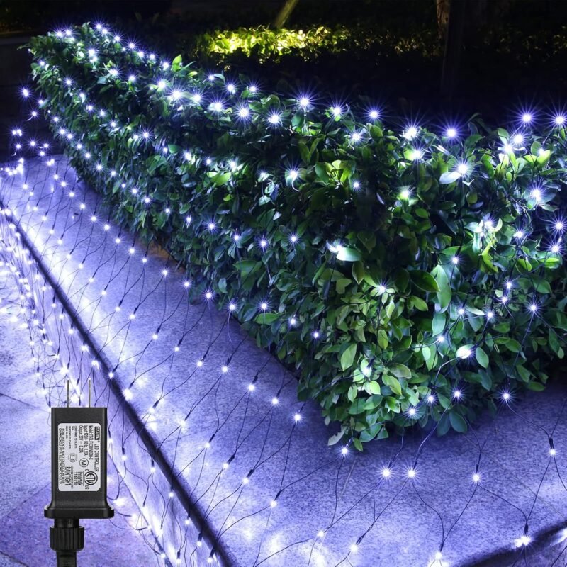 LED užuolaida - tinklas, 160 LED, šaltai balta - Image 4