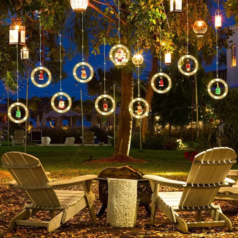 Girlianda-užuolaida su figūrėlėmis, 120 LED, šiltai balta - Image 5