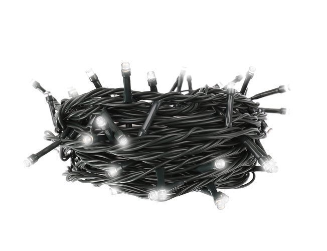 100 LED Girlianda su Blykstės funkcija, šaltai balta
