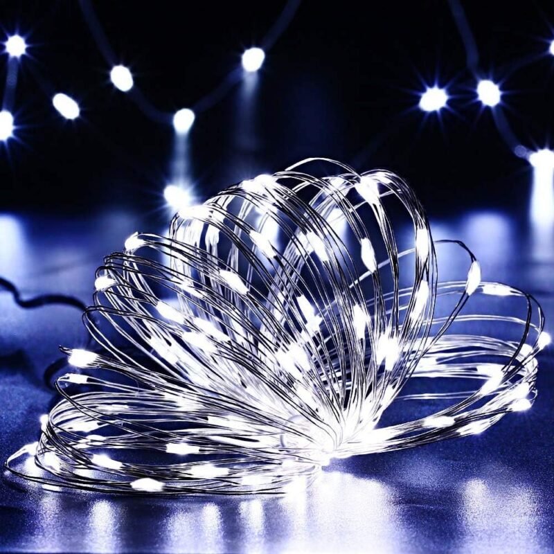 20 LED Vielinė Girlianda, šaltai balta - Image 4