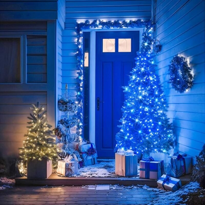 1000 LED Girlianda su Blykstės funkcija, mėlyna - Image 3
