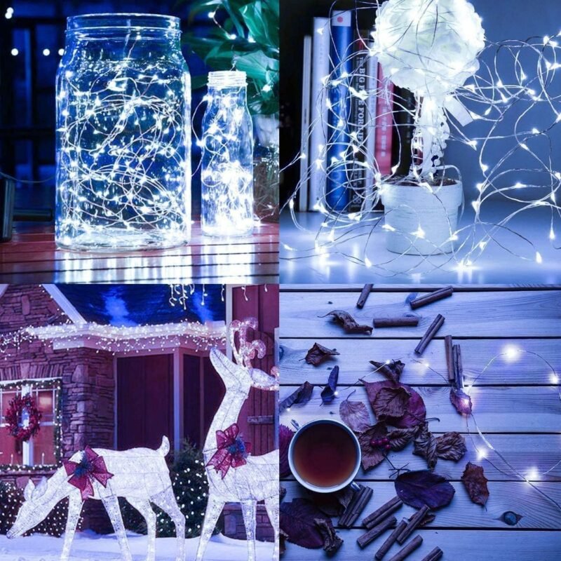 500 LED Vielinė girlianda ritėje, 50 m, šaltai balta - Image 5