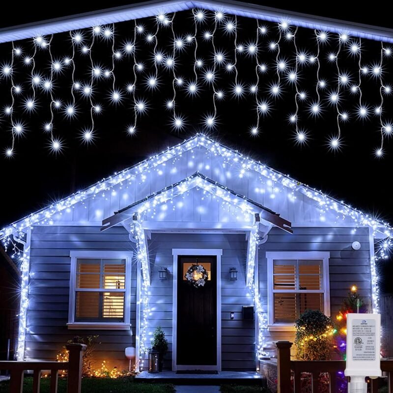 500 LED Varvekliai su Blykstės funkcija, šaltai balti