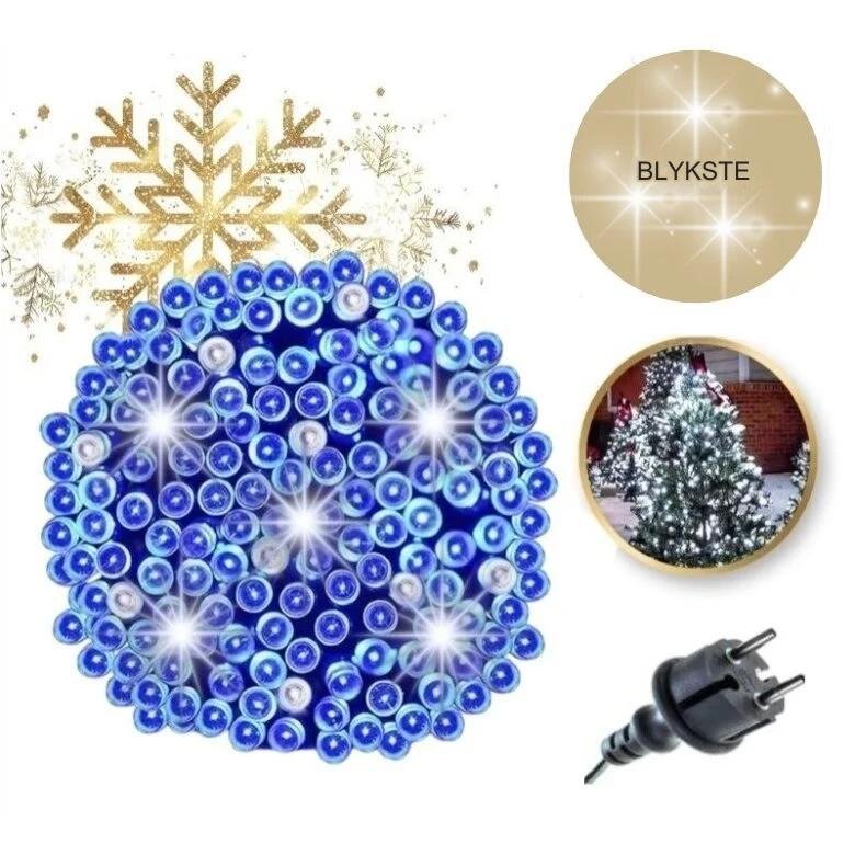 1000 LED Girlianda su Blykstės funkcija, mėlyna