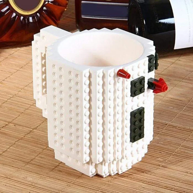 Kūrybinis puodelis, skirtas Lego kaladėlėms, baltos spalvos, 350 ml - Image 3