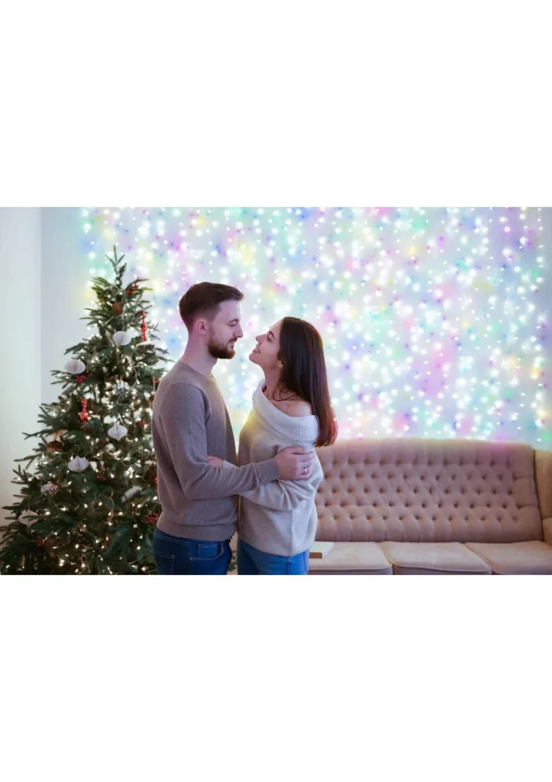 Girlianda-užuolaida su pulteliu ir kabliukais, 3×3 m, spalvota - Image 3