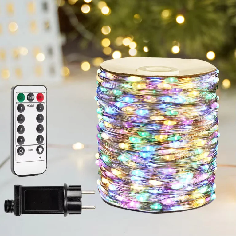 1000 LED Vielinė girlianda ritėje, 100 m, įvairiaspalvė