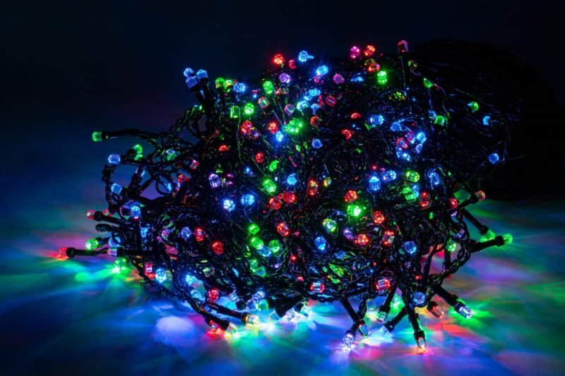 300 LED Krištolinė Girlianda, spalvota