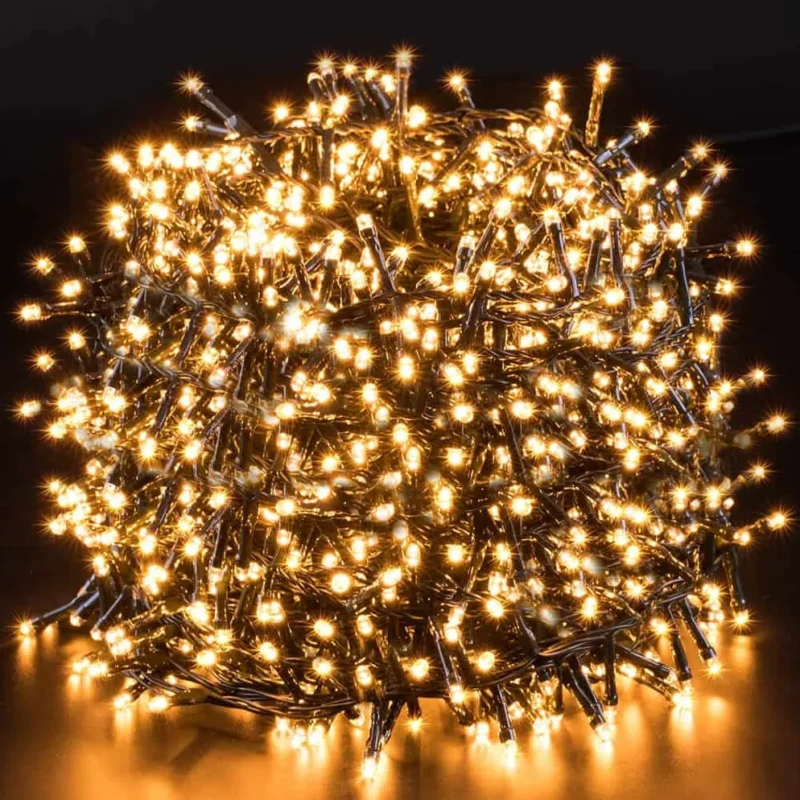 500 LED Girlianda, šiltai balta