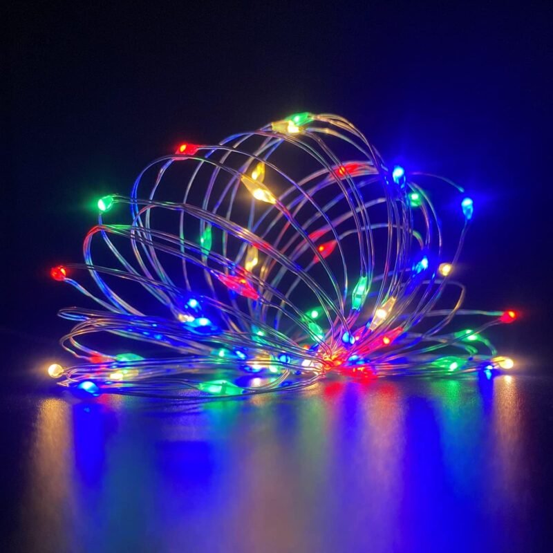 1000 LED Vielinė girlianda ritėje, 100 m, įvairiaspalvė - Image 5