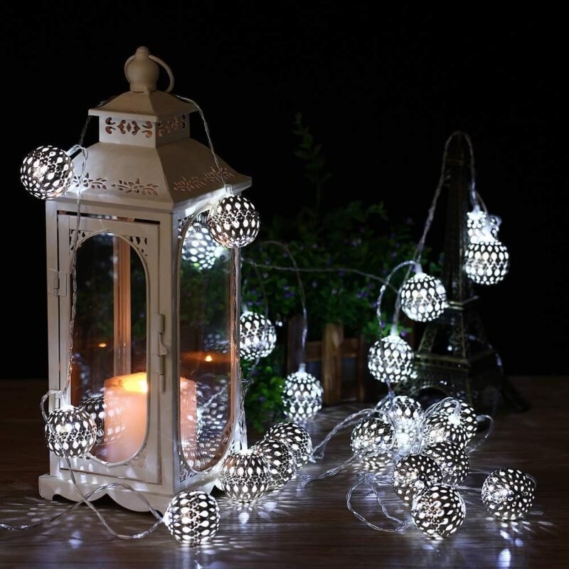 LED Kamuoliukai, šaltai balti
