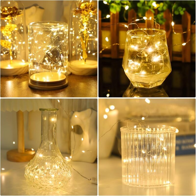20 LED Vielinė Girlianda, šiltai balta - Image 7