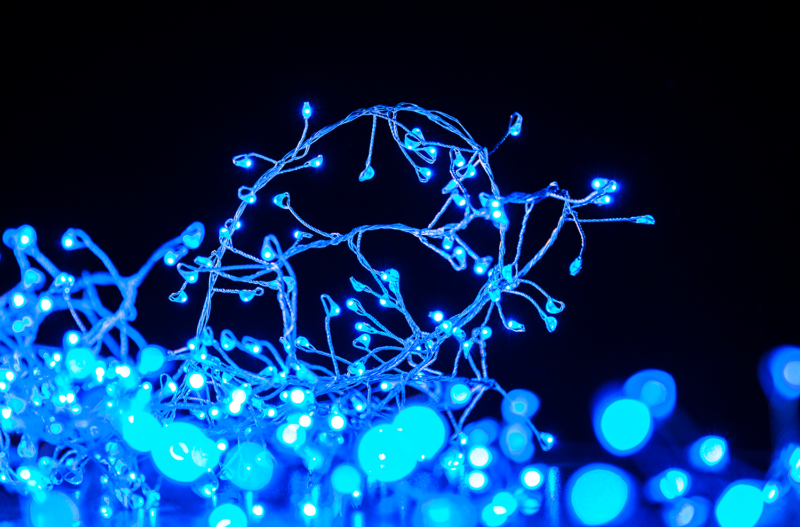 1000 LED Vielinė Girlianda "Pasaka" ant ritės, mėlyna - Image 2