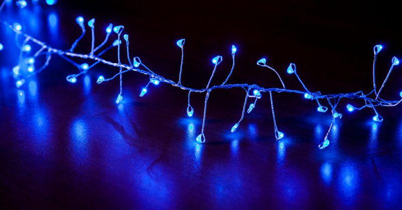 1000 LED Vielinė Girlianda "Pasaka" ant ritės, mėlyna - Image 4