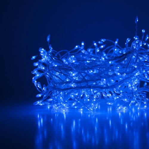 1000 LED Vielinė Girlianda "Pasaka" ant ritės, mėlyna