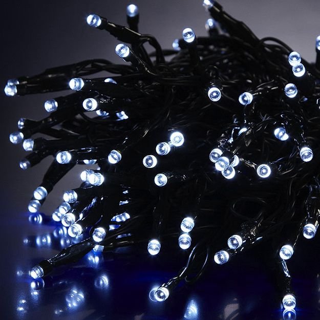 300 LED Girlianda, šaltai balta