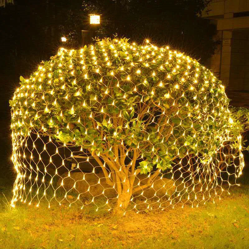 LED užuolaida - tinklas, 160 LED, šiltai balta