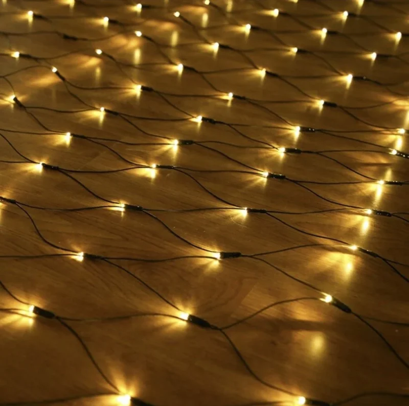 LED užuolaida - tinklas, 160 LED, šiltai balta - Image 2
