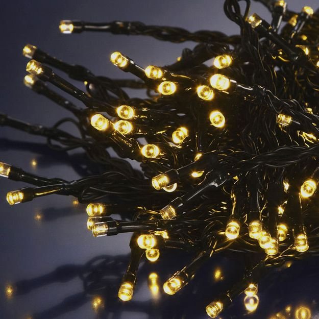 100 LED Girlianda, šiltai balta