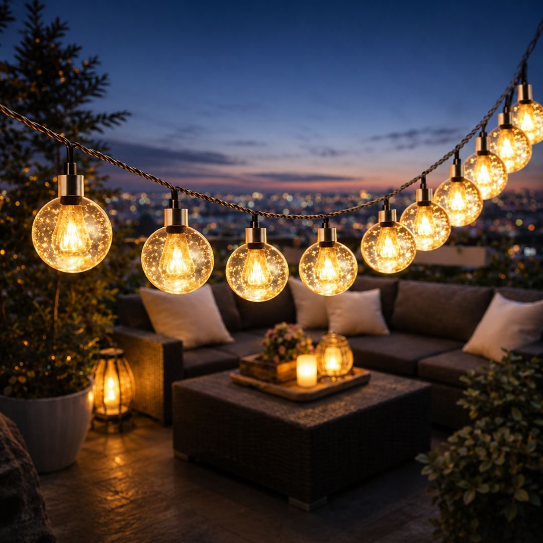 Saulės LED girlianda „Burbuliukai“ – 100 LED - Image 5