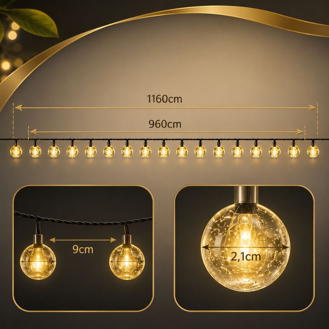 Saulės LED girlianda „Burbuliukai“ – 100 LED - Image 4